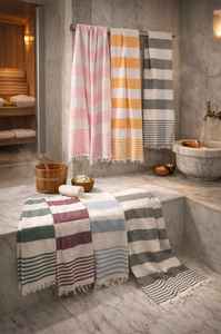 Peshtemal turc : 100% coton naturel, écologique, idéal pour le spa et la plage - Product Image 6