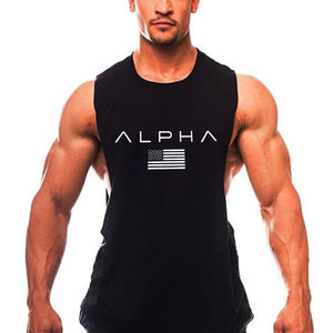 Camiseta sin mangas deportiva para hombre al por mayor, chaleco deportivo personalizado para hombre, camiseta sin mangas negra para correr - Product Image 2