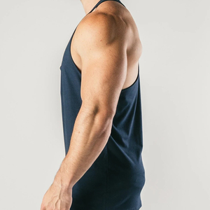 Débardeur 100% coton en gros, à séchage rapide, sans manches, pour le sport, l'entraînement, avec logo personnalisé, style musculaire, impression, salle de sport, fitness - Product Image 3