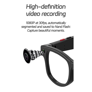 Lunettes Intelligentes AIMB AI Premium Fiables en Gros avec Caméra 5MP, Commande Vocale, Monture en Plastique et Titane, Chargement Type-C, Série G1 - Product Image 2