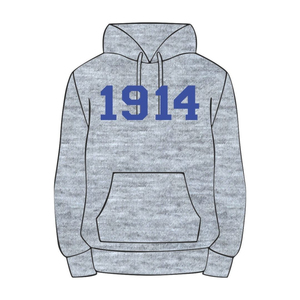 Année de fondation 1914 Phi Beta Sigma Sweat à capuche gris en coton Vêtements de fraternité grecque Broderie personnalisée Divine Nine HBCU - Product Image 2
