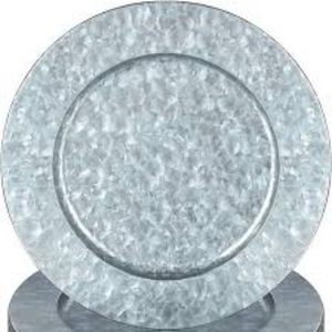 Plaque de chargeur de luxe en acier inoxydable martelé, plaque de chargeur bohème, plaque de chargeur de mariage - Product Image 4