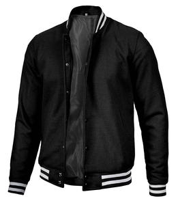 Chaqueta de Lana Acolchada para Hombre de Alta Calidad con Forro de Seda, Logotipo Bordado Personalizado en la Parte Delantera, Ropa de Calle para Invierno - Product Image 1