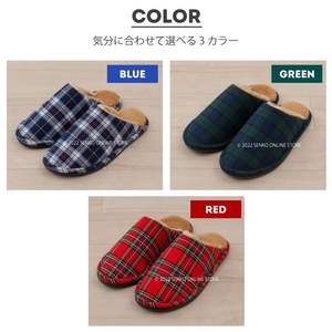 Stylish 22-24cm Tartan Boa Indoor Fluffy for <b>Slippers</b> Cute Blue/Green/Red Check Pattern Washable <b>Cushioning</b> Massage Room Shoes - Product Image 2