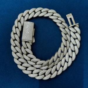 โซ่เพชรโมอิสเพชรคิวบาทรงลูกบาศก์ที่มีคุณภาพดีเยี่ยมสวมใส่สบายและดูสง่างามเหมาะสำหรับงานปาร์ตี้ครบรอบ - Product Image 2