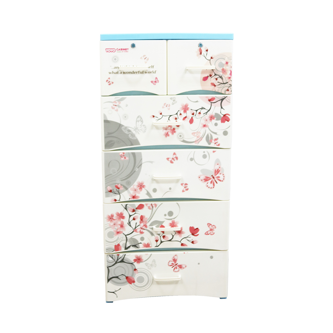 Motif floral - Bleu