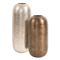 Vase à fleurs en fer avec surface texturée artisanale parfait pour une décoration élégante et un style vintage