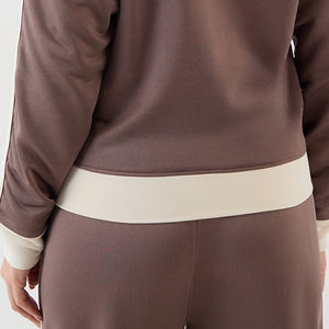 Sweat-shirt pour femmes de haute qualité avec design à blocs de couleur pour les acheteurs en gros, prix d'usine 2026 avec logo personnalisé et manches longues - Product Image 6