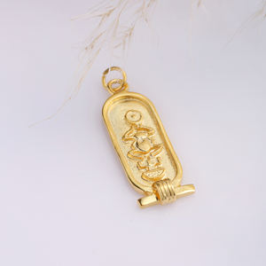 Cartouche égyptien Design 925 en argent Sterling en gros turc fait à la main pendentif uni breloque bijoux fins - Product Image 4