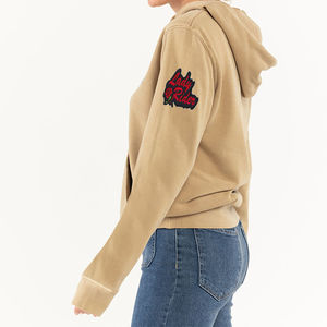 <b>Hot</b> Selling 100% Polyester Women's Hoody Custom Logo Korean Hoodies with Hooded Collar for Winter Season Front Logo Position - Product Image 2