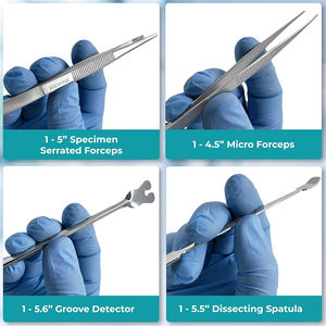 Premium 157 piezas instrumentos KIT tijeras veterinarias fórceps soporte de aguja bisturí Handel Acero inoxidable todo en uno por Pentax - Product Image 3