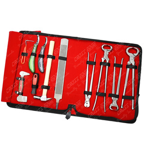 Kit de herramientas para herradores a granel, cortador de uñas de alta resistencia, extractor de pezuñas, con mango ergonómico escofina, amortiguador de pezuña, martillo para clavos de herradura - Product Image 1