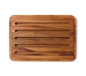 Planche à découper en bois, surface de découpe naturelle pour la cuisine, fabriquée à la main, durable, plateau de préparation des aliments pour la cuisine et décoration élégante du comptoir - Product Image 3