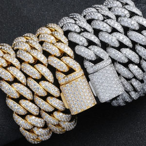 Collar de Moissanita VVS Más Popular del 2026, Cadena Cubana Clásica Vintage de Plata de Ley 925, Certificado IGI, Oro Rosa/Oro - Product Image 4