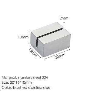 Aluminum Rectangle <b>Table</b> Place <b>Card</b> Holder Stand Durable Minimalist Design for Restaurant Hotel - Product Image 6