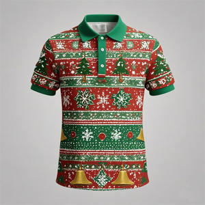 Camisa de Golf de Poliéster Sólido Antiarrugas de Diseño de Fabricación con Bolsillo, Manga Corta, Tejido Jersey, Estilo Casual para Hombre - Product Image 2