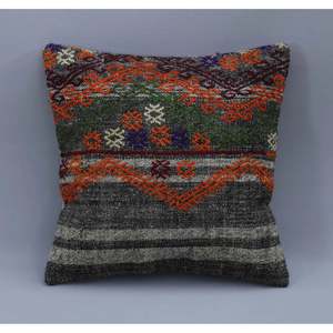 ปลอกหมอนผ้าคิลิมตุรกีถักมือ (สีเบจ) 18 x 18 รุ่น Rc_27145 - Product Image 1