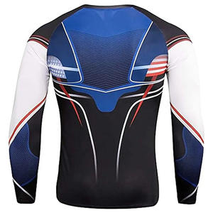 เสื้อรัดรูปผู้ชายแบบสวมใส่สบาย ระบายอากาศได้ดี ป้องกันรังสียูวี เหมาะสำหรับการฝึกซ้อมแบบครอสเทรนนิ่ง ไร้ตะเข็บ ยืดหยุ่นได้ดี - Product Image 3