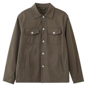 <b>Men's</b> Winter Bomber <b>Jacket</b> Durable Stain-Resistant Trendy Windproof 100% Cotton Belt Front Logo Workwear - Product Image 3