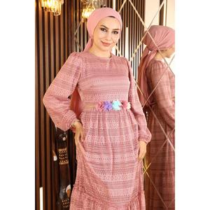 Robe sirène en dentelle florale, style décontracté avec un motif magnifique - Product Image 2