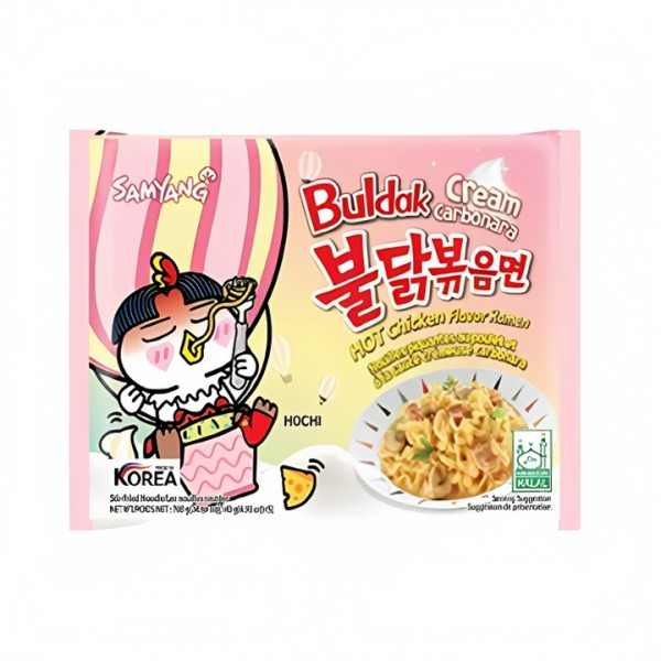 Samyangg Buldak Hot Selling Instant Noodles Hot Chicken Spicy Ramen Buldak Noodles Spicy Cream Carbonara 130g