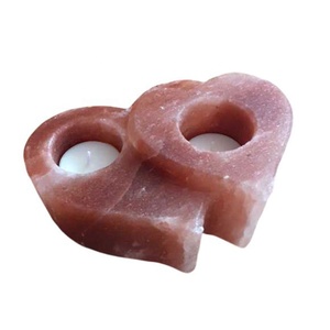 Sian Enterprises Bougeoir à trois trous naturel et en forme de coeur Cristal en métal massif pour offrir des cadeaux avec emballage en boîte - Product Image 2