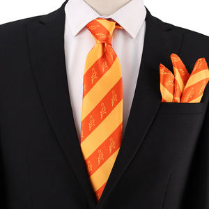 Fabricante de Corbatas y Pañuelos de Satén de Poliéster con <span class=keywords><strong>Estampado</strong></span> de Aves, Corbatas a Rayas con Logotipo para <span class=keywords><strong>Hombre</strong></span> y Pañuelos de Bolsillo - Product Image 2