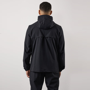 แจ็กเก็ตกีฬาชายเสื้อกันลมมีซิปมีฮู้ดระบายอากาศได้ดีเสื้อออกกำลังกายผ้าน้ำหนักเบาออกแบบโลโก้ได้ตามต้องการ - Product Image 2