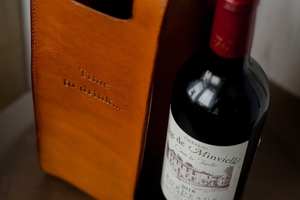 Portabotellas con patrón de Pdf, bolsa de cuero para botella de vino, portabotellas de cuero, plantilla para regalo de boda, LEB-0006 - Product Image 3