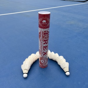 White <b>Class</b> A Duck Feather Shuttlecock <b>Club</b> Level All-Round Performance Custom Branding - Product Image 3