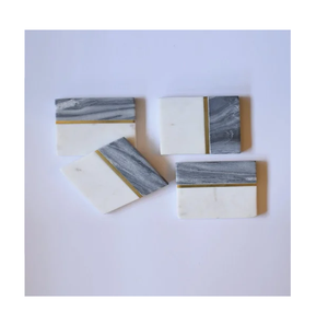 Posavasos de mármol redondo de latón, último diseño, decoración de cocina y mesa, alfombrillas y almohadillas de lujo, posavasos de mármol a bajo precio - Product Image 6