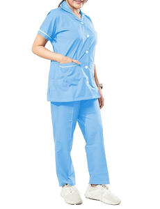 Conjunto de Uniforme Médico OEM Unisex de Verano, Camiseta de Manga Corta con Cuello en V y Pantalones Cargo Tipo Jogger, para Hospital - Product Image 4