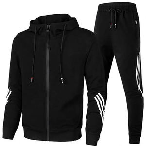 Vêtements de sport survêtements d'entraînement en polaire Gym Fitness Tech ensemble deux pièces pour hommes survêtement de jogging pour hommes - Product Image 4