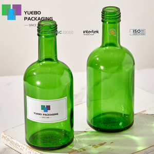 Botellas de vidrio Para Vino ขวดวิสกี้แก้วฝ้า500มล. ขวดไวน์ขวดแก้วเปล่า500มล. พร้อมฝาแก้ว - Product Image 6
