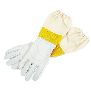 ถุงมือป้องกันมือและแขนถุงมือเพื่อความปลอดภัยถุงมือเลี้ยงผึ้งหนังแท้ - Product Image 1