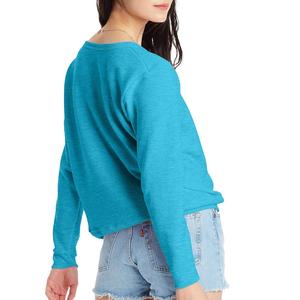 New Arrival Luxury Long Sleeve Round Neck Shoulder Slope Solid Comfortable Casual <b>Women's</b> Cotton Sweatshirt From Bangladesh - Product Image 3