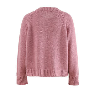 Veste pull décontractée en coton tricoté à manches longues boutonnée anti-plis élégante pour femme – Collection Automne 2026 - Product Image 2