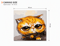 Kit de peinture par numéros animaux DIY, toile acrylique, motif chat et chiot, carré, pour décoration intérieure