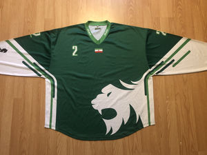 Maillot de hockey sur glace respirant en polyester, chemise d'entraînement, impression par sublimation, logo brodé, maillot de hockey sur glace personnalisé - Product Image 5