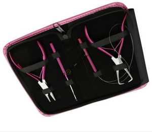 ชุดเครื่องมือต่อผมแบบมืออาชีพชุด4-Pcs แหวนขนาดเล็กดึงห่วงที่เข็มสายโลหะสแตนเลสสีม่วงร้อน - Product Image 4