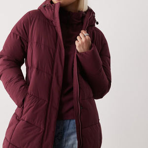Veste d'hiver à manches longues respirante avec fermeture éclair avant en tissu à mémoire de forme réglable, prix de gros 2026, OEM, doudounes longues - Product Image 3