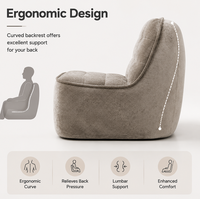 Fauteuil lounge modulaire moderne, fauteuil d'appoint rembourré en tissu doux, canapé simple confortable pour salon, chambre à coucher, hôtel