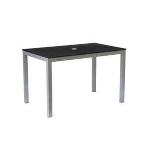 Tavolo da Pranzo Rettangolare da Esterno con Telaio in Alluminio Effetto Teak 47.2 X 29.5 Pollici - Product Image 4