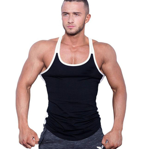 เสื้อกล้ามคอวีสำหรับผู้ชาย2025เสื้อออกกำลังกายออกกำลังกายเสื้อกีฬาแฟชั่นมีตราประดับตกแต่งสตริงเกอร์คอตตอนเสื้อผ้าสำหรับเพาะกายฟิตเนส - Product Image 1