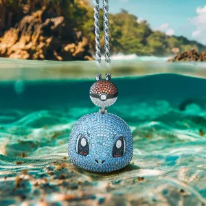 Collier pendentif diamant Squirtle Pokémon - Product Image 1