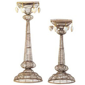 เชิงเทียนโลหะสีเงินโบราณเชิงเทียนเชิงเทียนชุดเชิงเทียน3 PES - Product Image 3