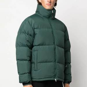 Vestes matelassées en duvet vert de haute qualité pour hommes, design personnalisé en gros, style streetwear tendance, fermeture éclair - Product Image 3
