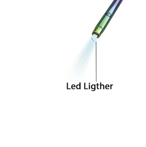 ไฟแช็คแบบโค้ง OEM/ODM สำหรับบุหรี่ ชาร์จไฟได้ ใช้พอร์ต USB พร้อมหน้าจอ LED ชาร์จเร็ว - Product Image 4