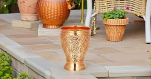 100% Pure Metal <b>Copper</b> Tumbler Beautifully Handcrafted Embossed Mint Julep <b>Cup</b> for Moscow Mules-Drink <b>Cup</b> - Product Image 5