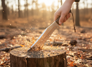 Cuchillo Bowie hecho a mano, hoja de acero inoxidable Tang completa con Funda de cuero, cuchillo de supervivencia para acampar al aire libre - Product Image 5